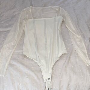 Abercrombie Mesh Corset Bodysuit